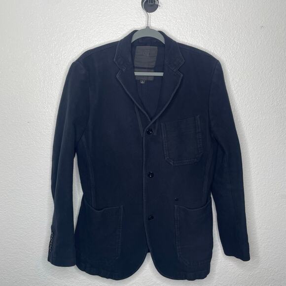 G-Star Raw Mens Blazer Jacket Size L Blake Black 3 Button Front Collared - Picture 1 of 13